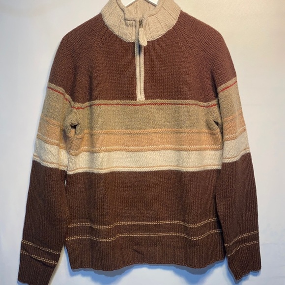 Men’s The Territory Ahead Lambswool Blend 3/4 Zip Sweater - Picture 1 of 7